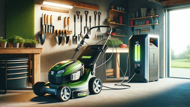 Charging-the-battery-is-straightforward-and-the-GreenWorks-lawn-mower-provides-a-user-friendly-experience