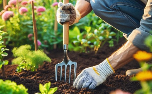 Using a Garden Fork for Aeration